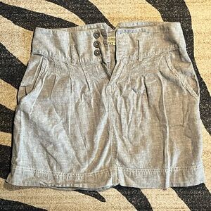 Royal Robbins Beige Hemp Cotton A-Line Mini Skirt, Size 6